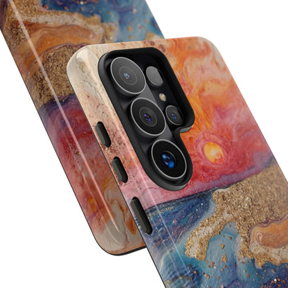 Sunset Coast Phone Case — Colorful Abstract Beach Art Tough Case