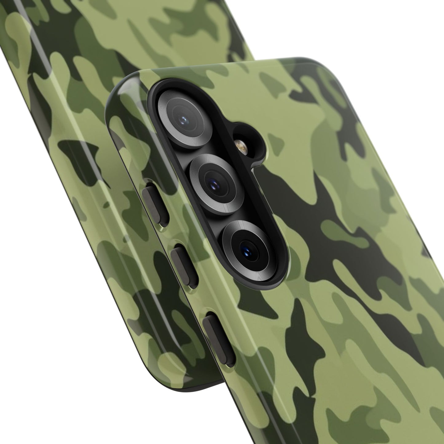 Camo Tough Phone Case — Military Green Protective iPhone Cover