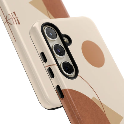 Abstract Earth Tones Phone Case — Minimal Geometric Design