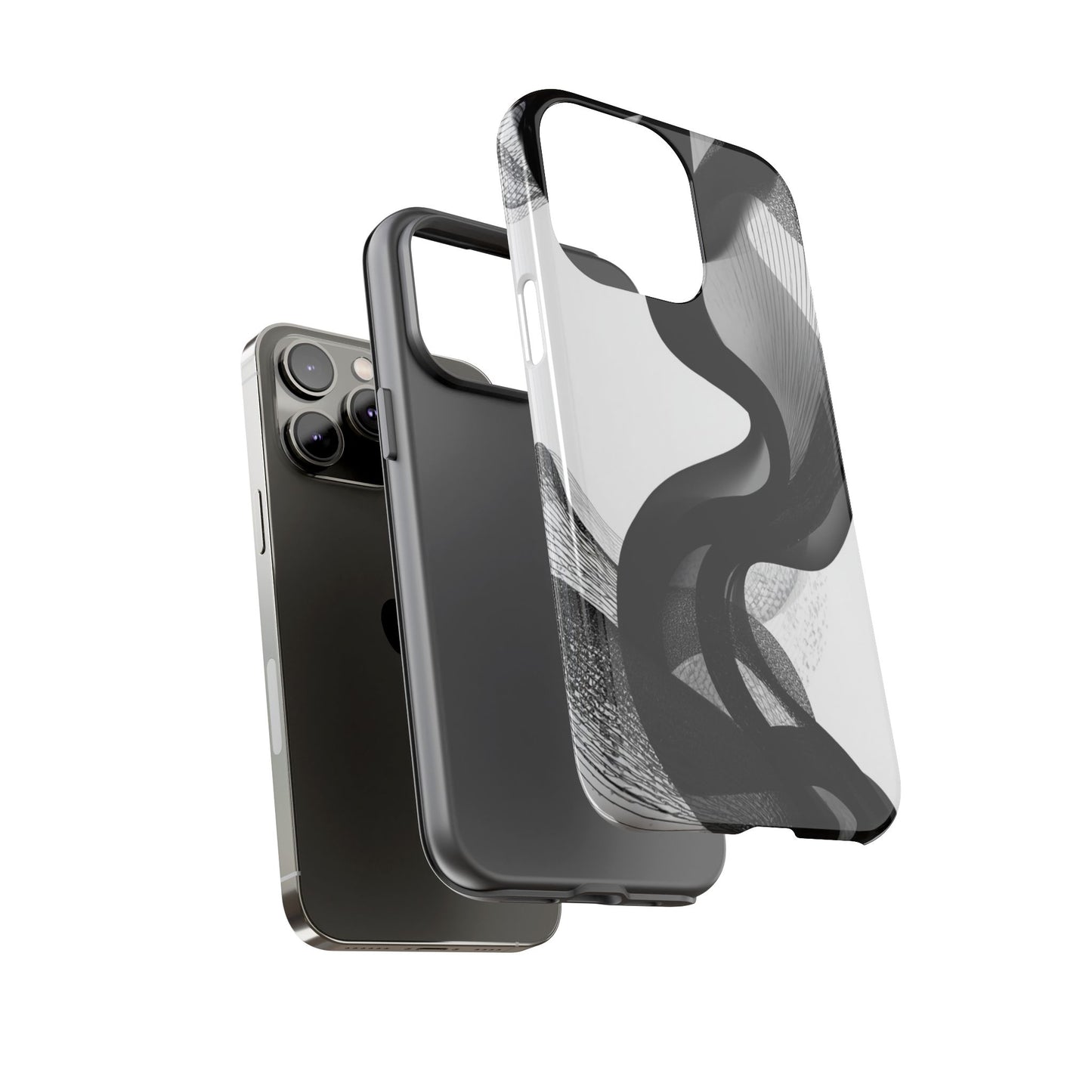 Phone Case — Monochrome Abstract Protective Cover