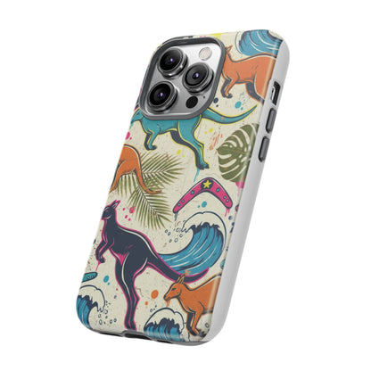 Tough Cases — Colorful Surfing Kangaroo Phone Case