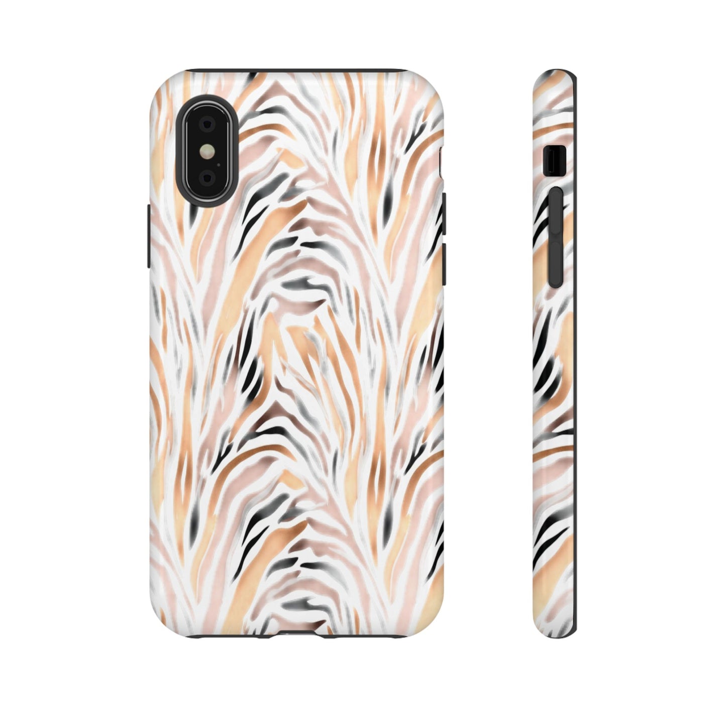 Tough Case — Neutral Watercolor Tiger Stripe Phone Case