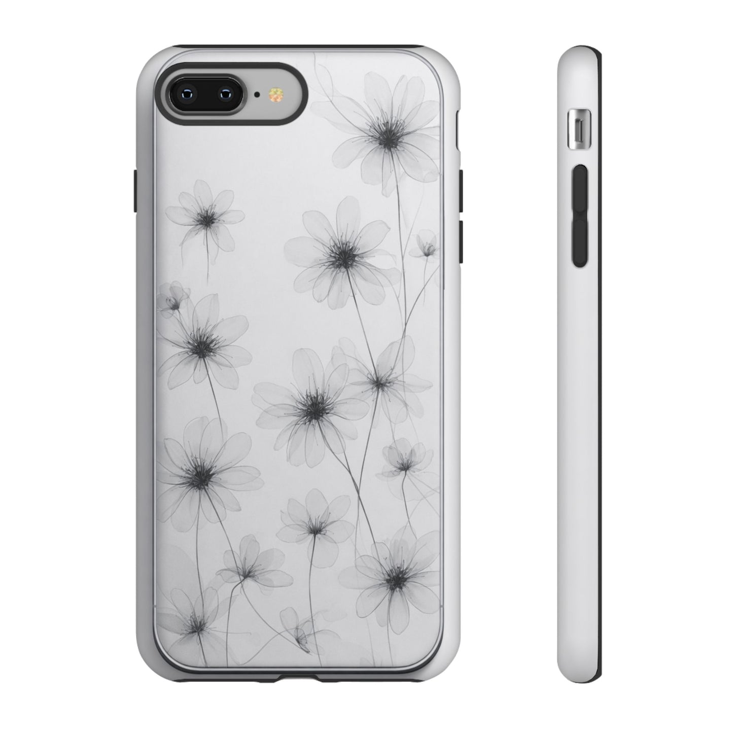 Tough Case — Black & White Floral Tough Phone Case