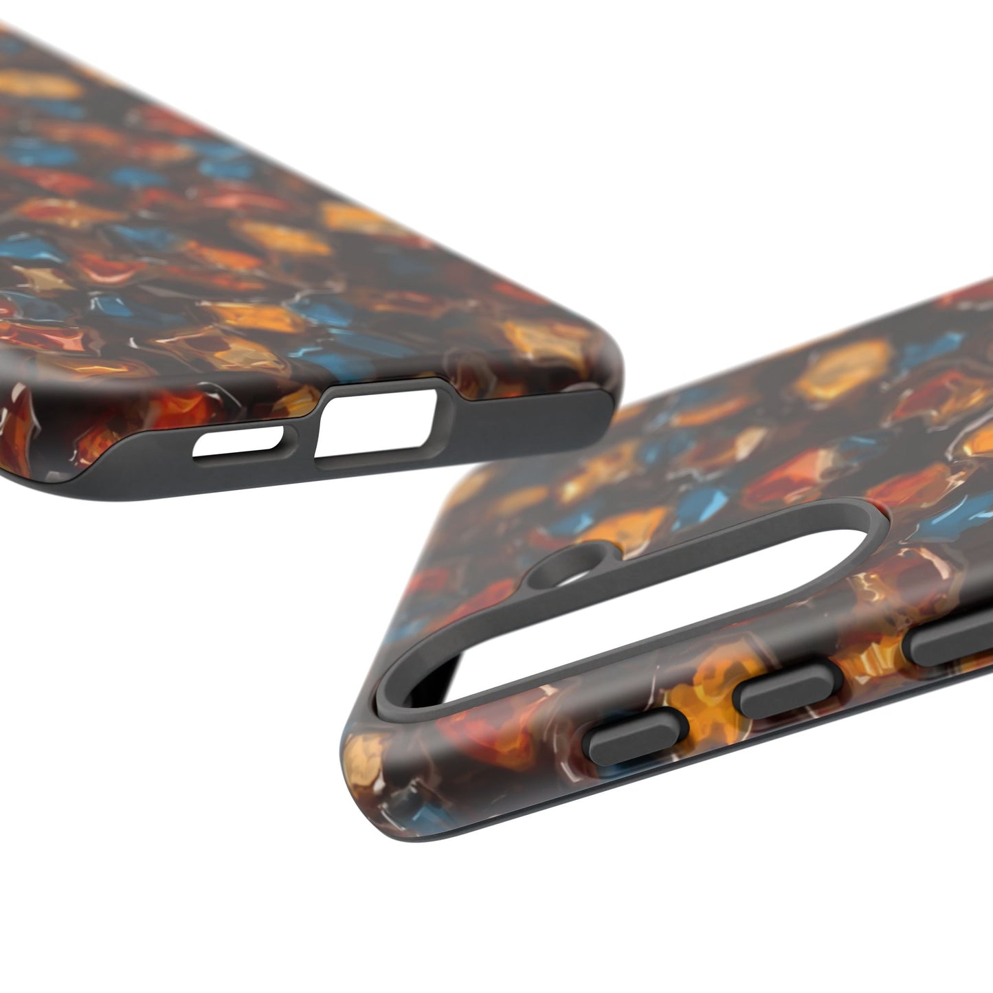 Phone Case - Amber Tortoiseshell Mosaic Protective Cover