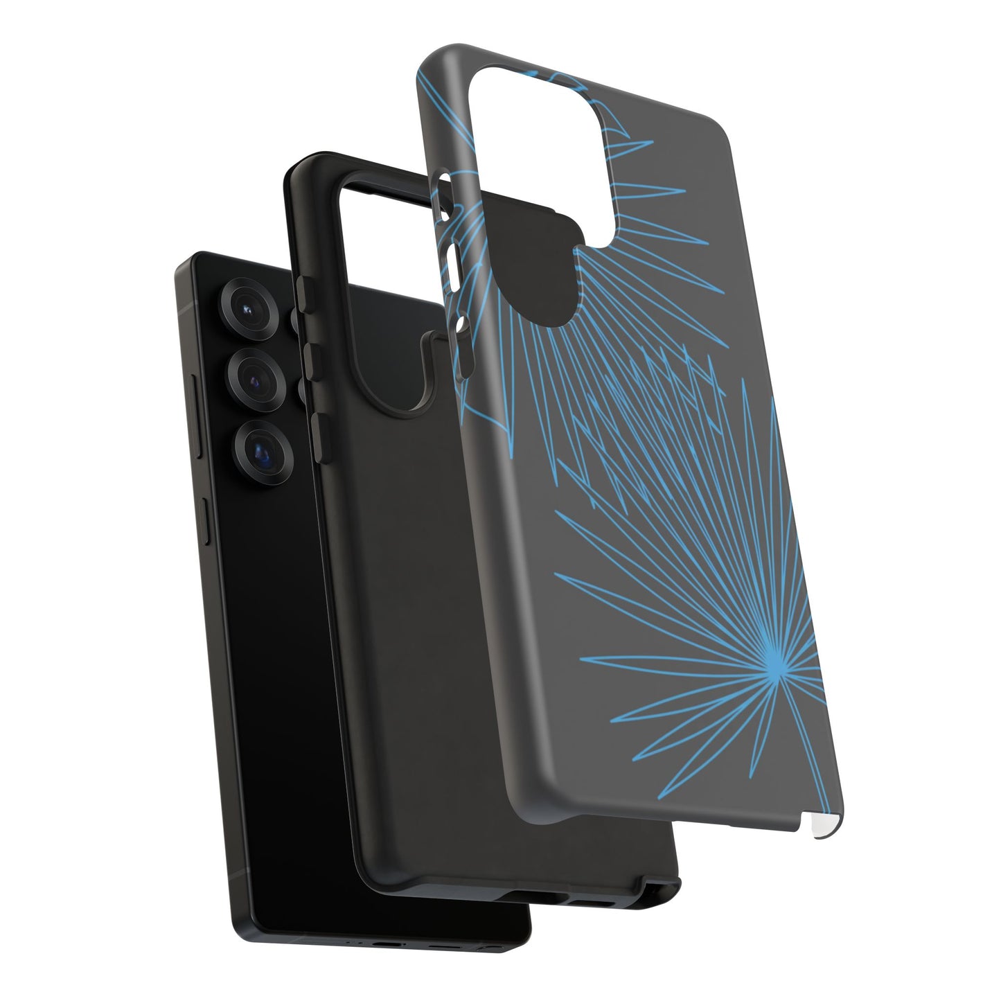 Blue Dandelion Burst Tough Phone Case — Protective Floral iPhone Cover