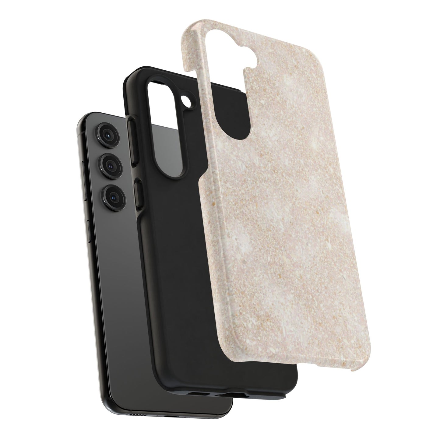 Marble Texture Tough Phone Case — Sandstone Protective Phone Cover