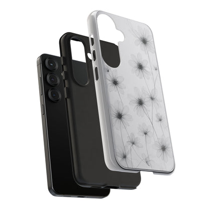 Tough Case — Black & White Floral Tough Phone Case