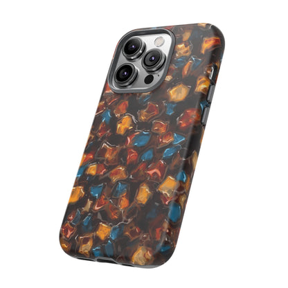 Phone Case - Amber Tortoiseshell Mosaic Protective Cover