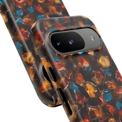 Phone Case - Amber Tortoiseshell Mosaic Protective Cover