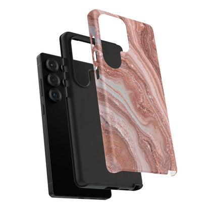 Rose Gold Marble Tough Phone Case