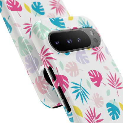Tropical Leaf Phone Case — Colorful Pastel Monstera & Palm iPhone Case