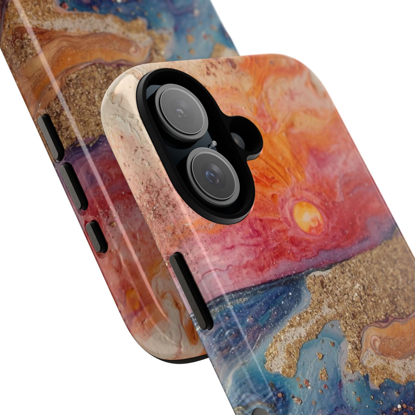 Sunset Coast Phone Case — Colorful Abstract Beach Art Tough Case
