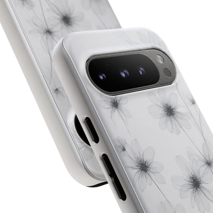 Tough Case — Black & White Floral Tough Phone Case