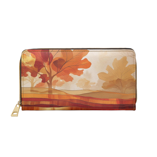 Women's Maple Mirage Wallet – Abstract Leaves, Fall Canvas Print