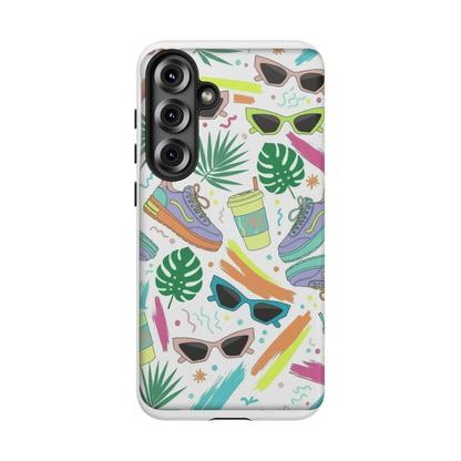 Tough Cases — Colorful Retro Sneakers & Sunglasses Phone Case