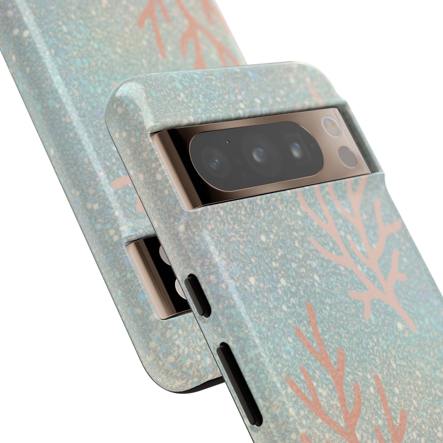 Seafoam Sparkle Phone Case – Coral & Seashell Tough Case