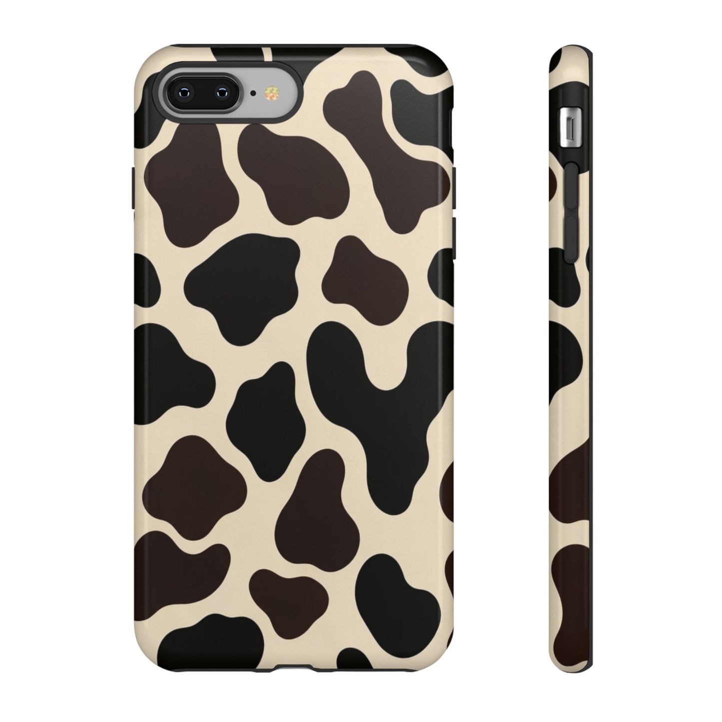Cow Print Phone Case — Black & Cream Protective  Case