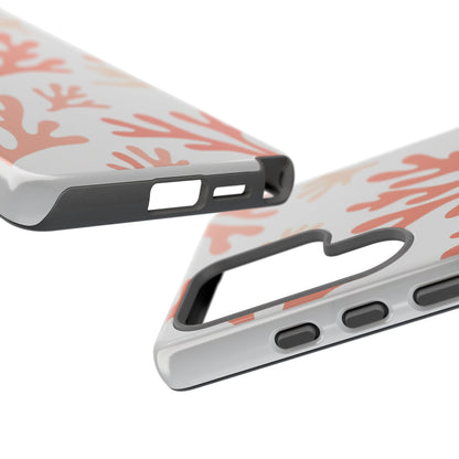 Coral Reef Pattern Tough Phone Case — Pink Beachy Protective Cover