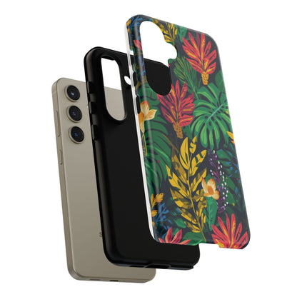 Tropical Floral Phone Case — Vibrant Jungle Leaf Protective Cover