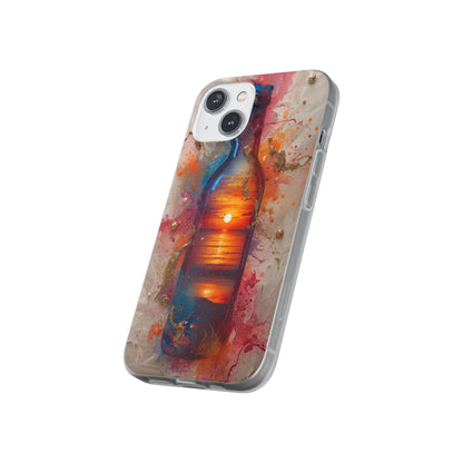 Copy of Floral Holographic Phone Case — Iridescent Leaves & Flowers Flexi Case