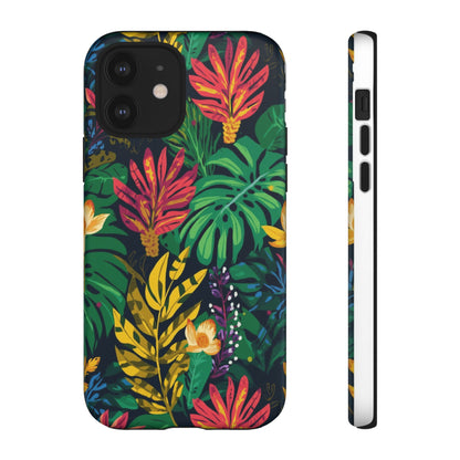 Tropical Floral Phone Case — Vibrant Jungle Leaf Protective Cover