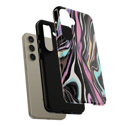 Abstract Marble Tough Phone Case — Pastel Swirl Protective Cover