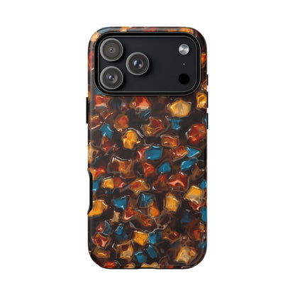 Phone Case - Amber Tortoiseshell Mosaic Protective Cover