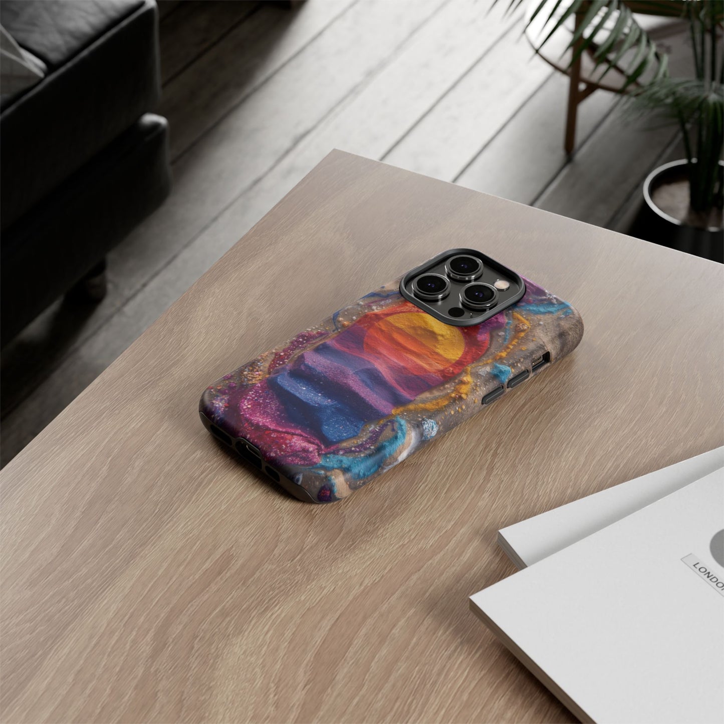 Phone Case — Colorful Sand Art Sunset Tough Protective Case