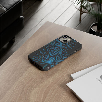 Blue Dandelion Burst Tough Phone Case — Protective Floral iPhone Cover