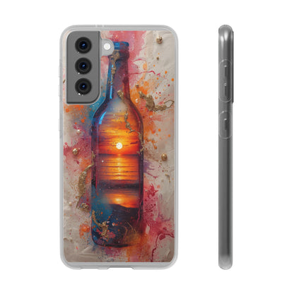 Copy of Floral Holographic Phone Case — Iridescent Leaves & Flowers Flexi Case