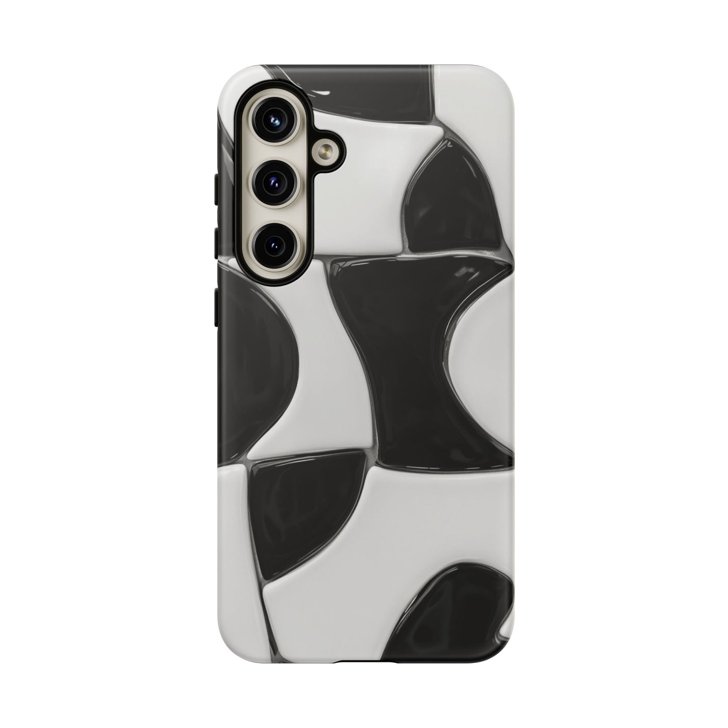 Black & White Abstract Pattern Tough Phone Case