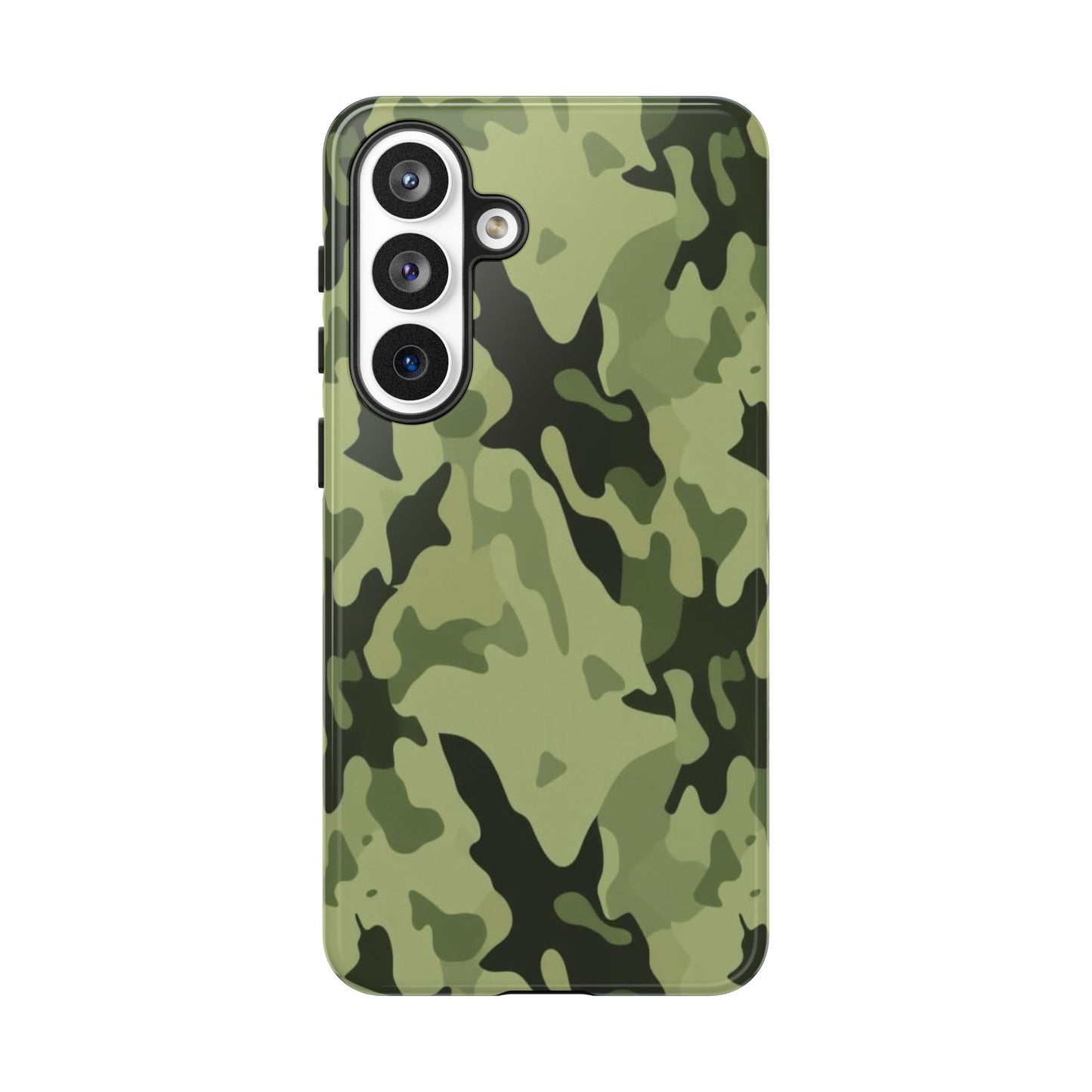 Camo Tough Phone Case — Military Green Protective iPhone Cover