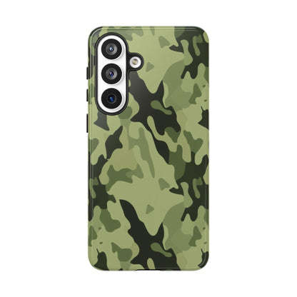 Camo Tough Phone Case — Military Green Protective iPhone Cover