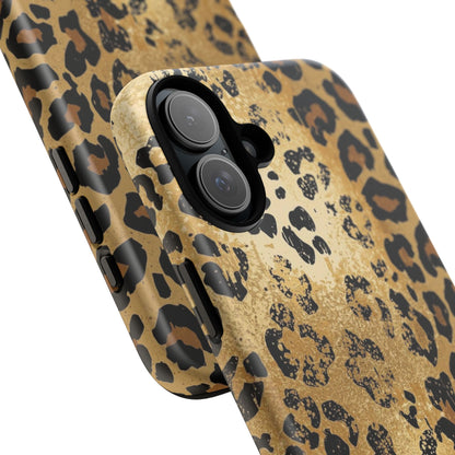 Leopard Print Tough Phone Case — Durable Protective iPhone Cover