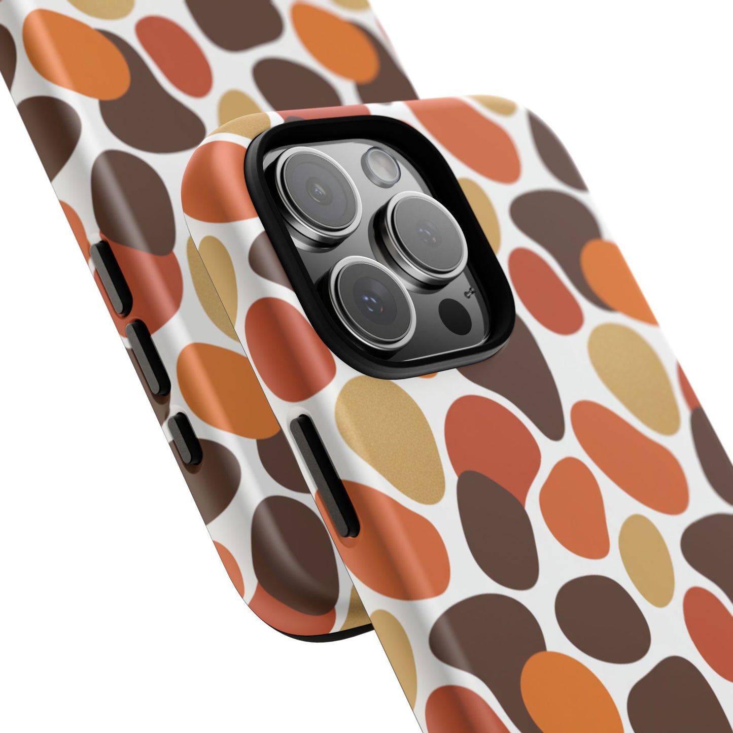 Phone Case — Retro Pebble Pattern in Warm Autumn Colors