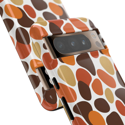 Phone Case — Retro Pebble Pattern in Warm Autumn Colors