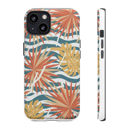 Tropical Palm Tough Phone Case – Retro Wave Floral Protective Cover