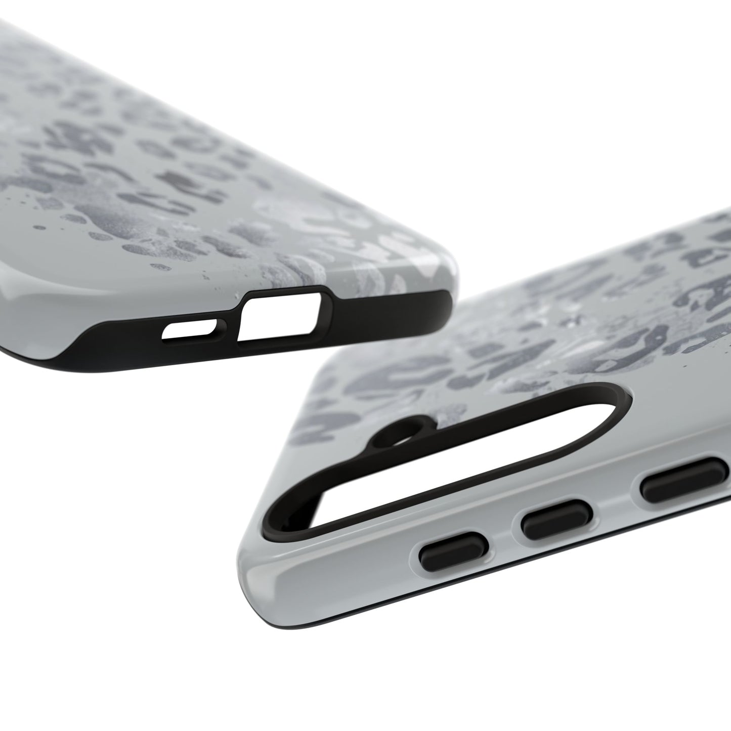 Gray Leopard Print Tough Phone Case