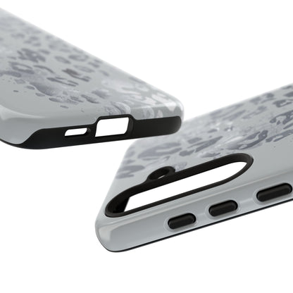 Gray Leopard Print Tough Phone Case