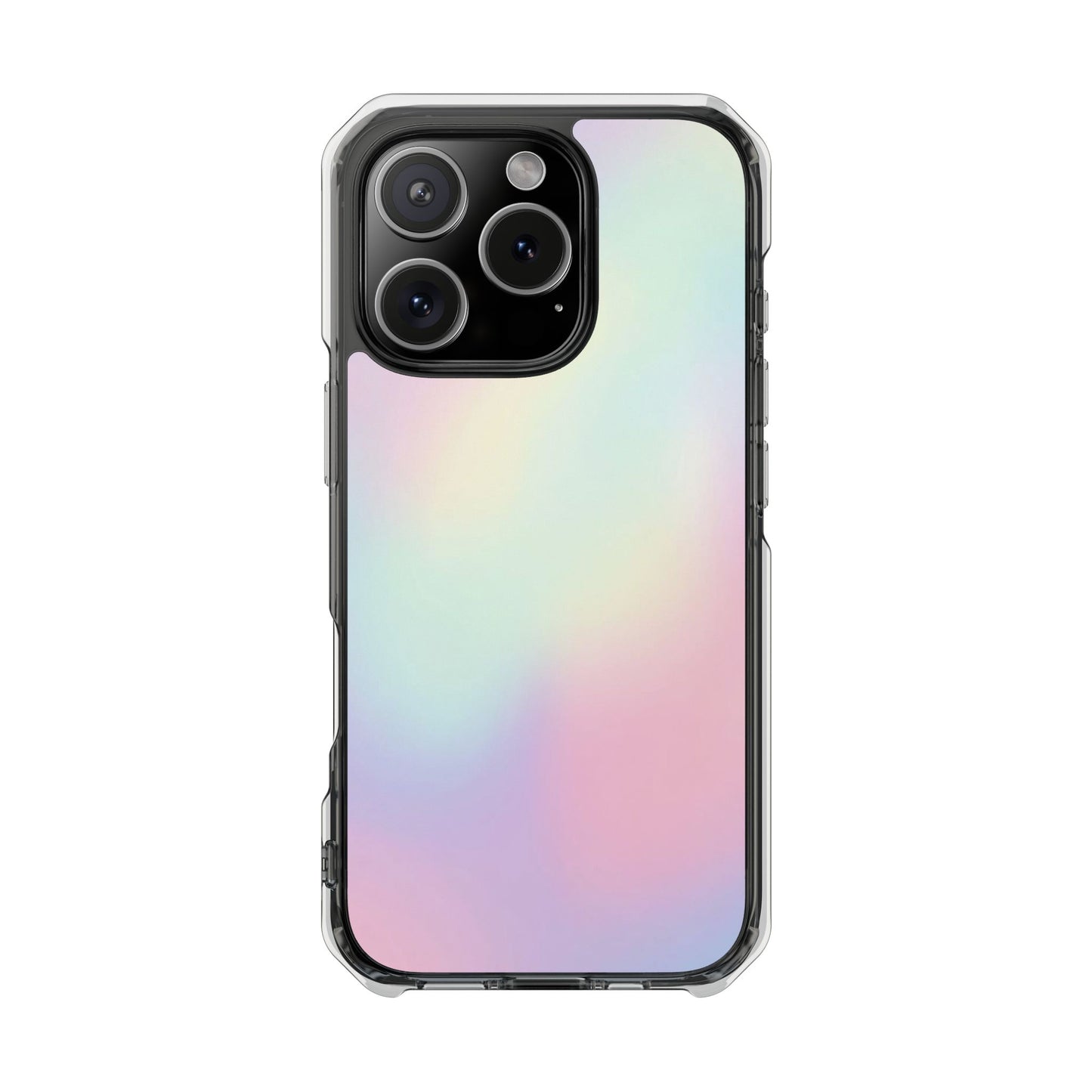 Clear Magnetic Impact Phone Case — Iridescent Pastel Backing