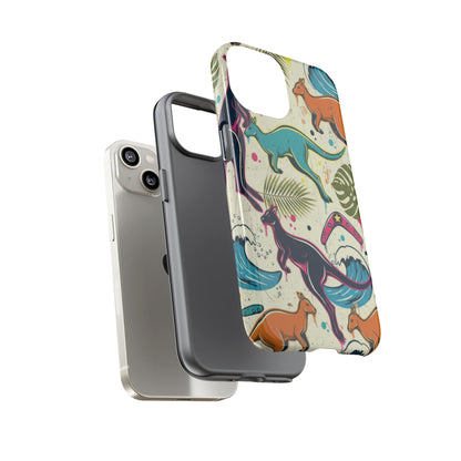 Tough Cases — Colorful Surfing Kangaroo Phone Case