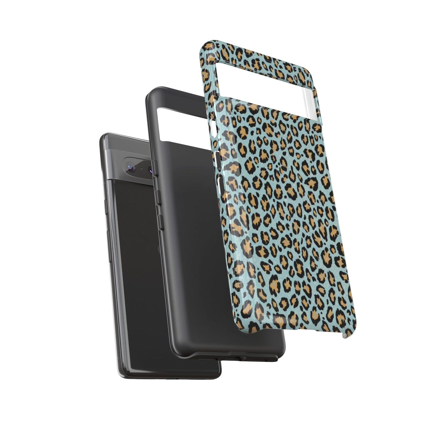 Leopard Print Tough Phone Case - Blue Cheetah Protective Cover