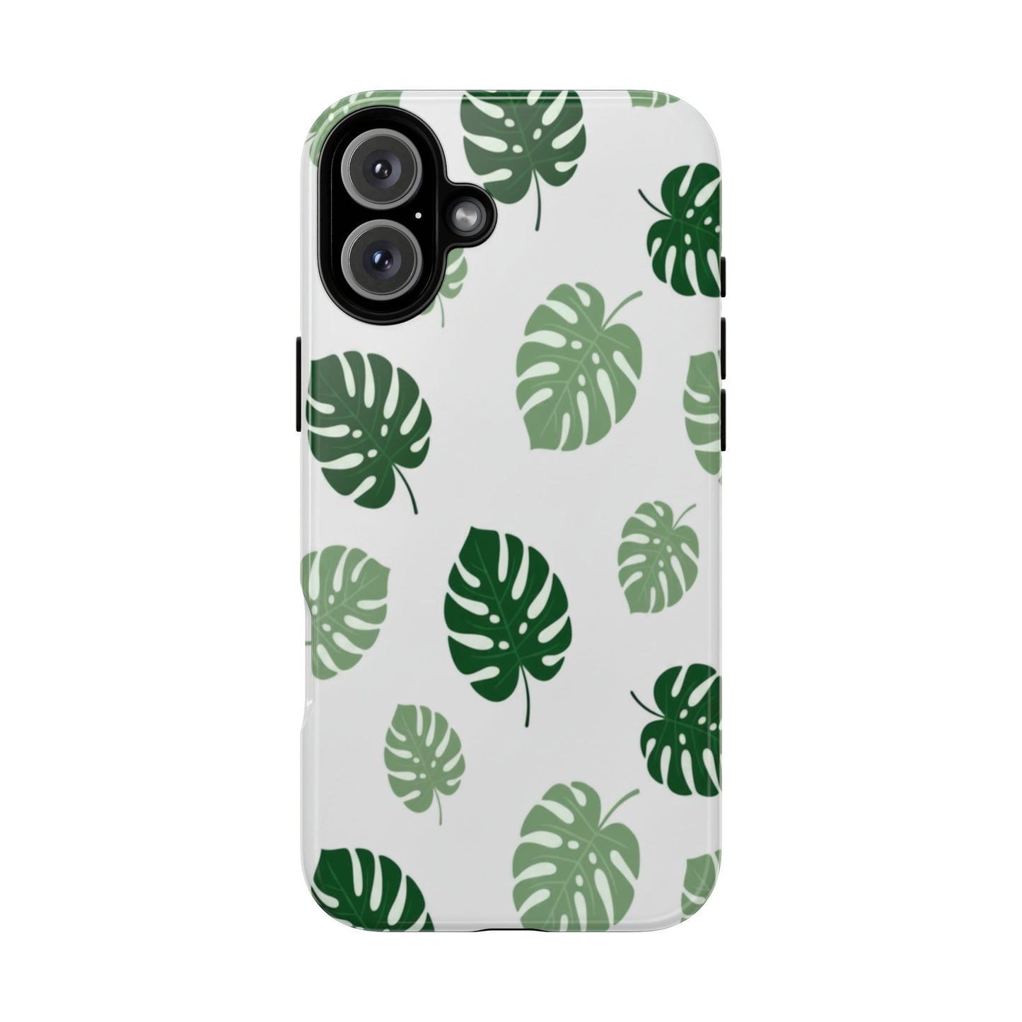 Monstera Leaf Phone Case — Tropical Green Pattern Tough Case