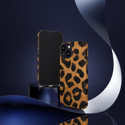 Leopard Print Tough Phone Case — Protective Animal Print iPhone Case