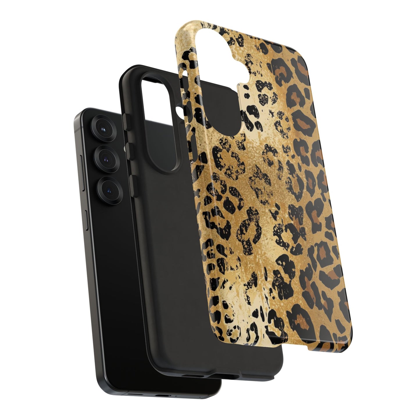 Leopard Print Tough Phone Case — Durable Protective iPhone Cover