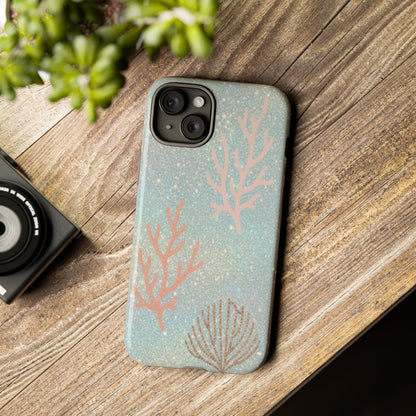 Seafoam Sparkle Phone Case – Coral & Seashell Tough Case