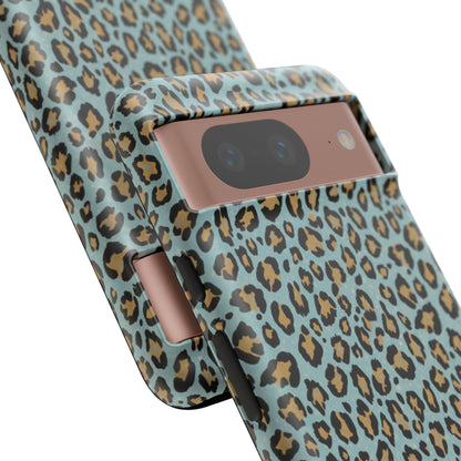 Leopard Print Tough Phone Case - Blue Cheetah Protective Cover