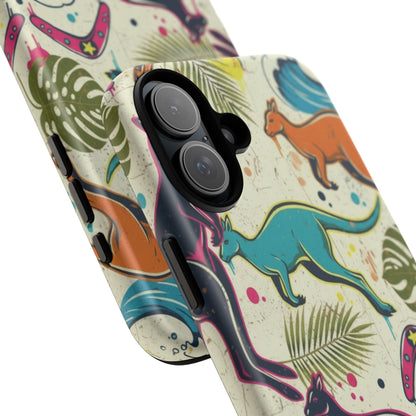 Tough Cases — Colorful Surfing Kangaroo Phone Case