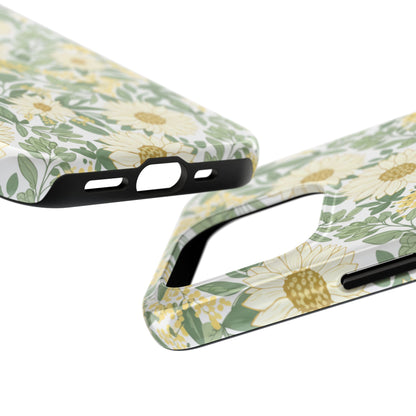 Daisy Meadow Tough Phone Case — Floral Protective Phone Cover