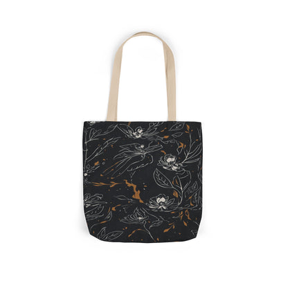 Floral Noir Canvas Tote